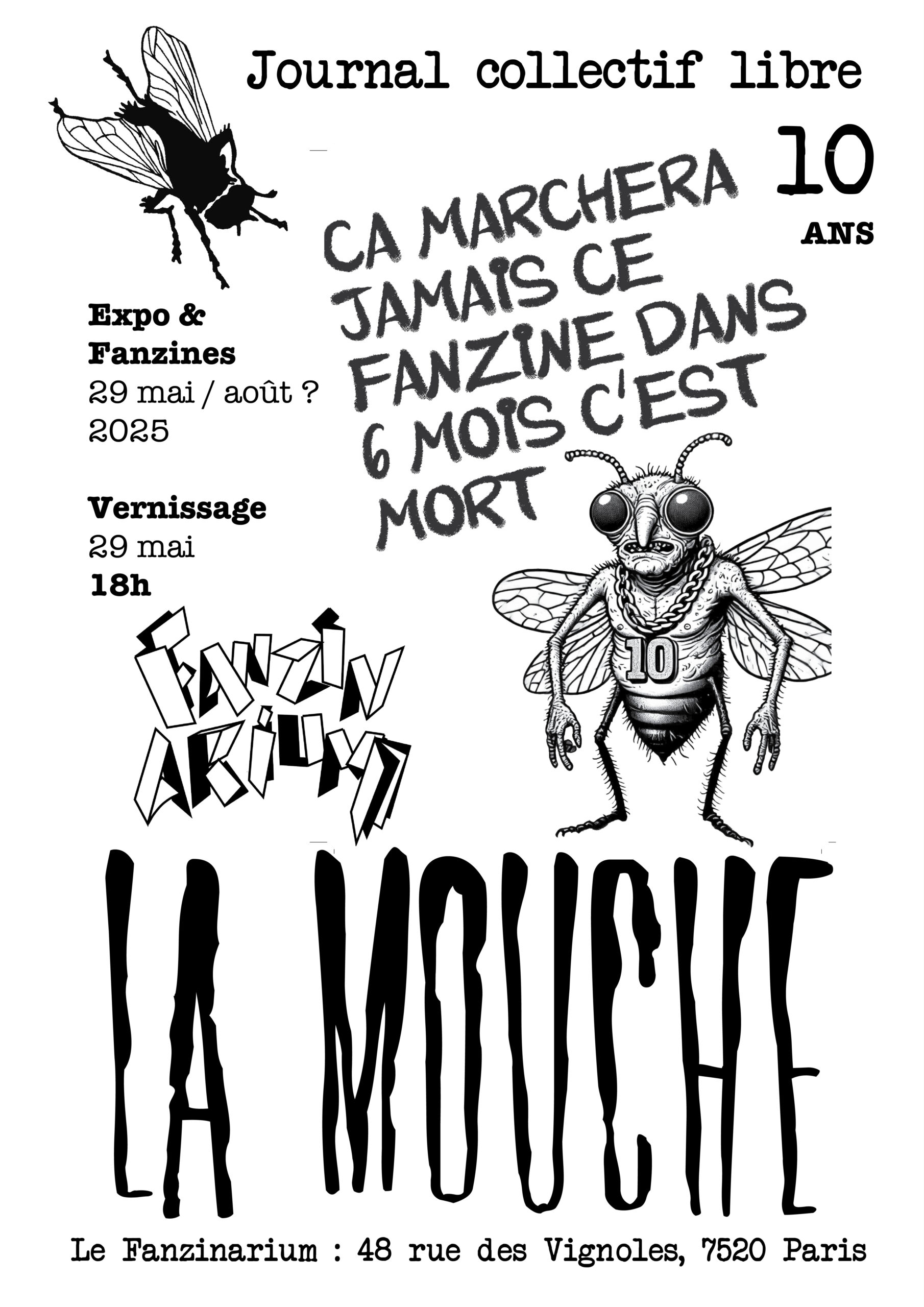 La Mouche au Fanzinarium – Expo 10 ans – Paris – 29 mai 2025